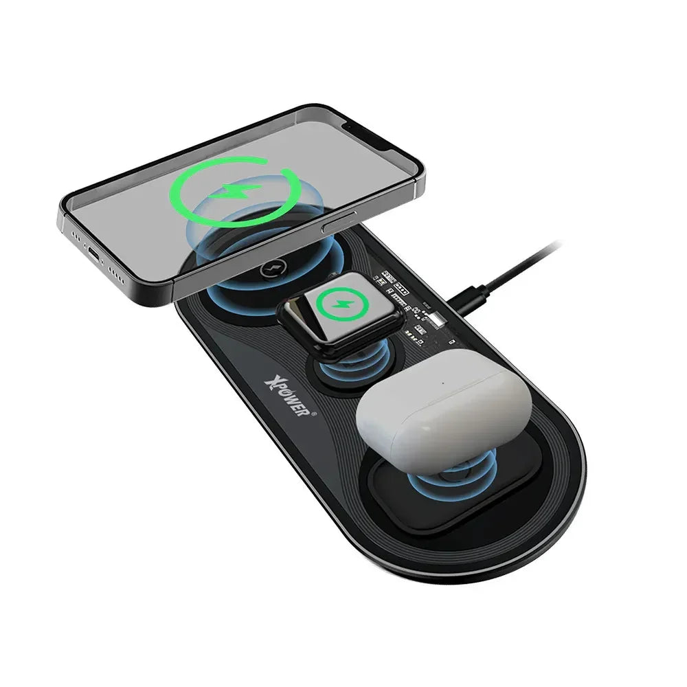 XPower 15W Wireless Charging Pad - Black - Tashqila XPower 15W Wireless Charging Pad - Black - Tashqila
